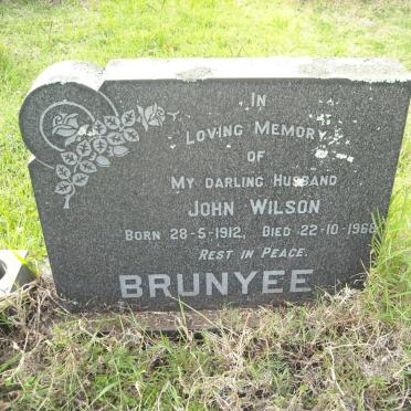 BRUNYEE John Wilson 1912-1968