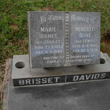 BRISSET Marie Idamee nee JOAILET 1865-1940 :: DAVIDS Hercille Olive nee LEWIS 1908-1978