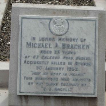 BRACKEN Michael A. -1952