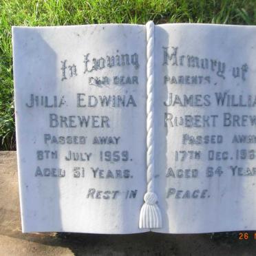 BREWER James William Robert -1967 &amp; Julia Edwina -1959