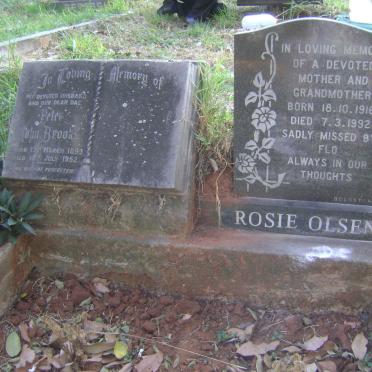 BROOKS Peter John 1893-1952 :: OLSEN Rosie 1916-1992
