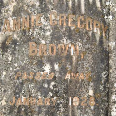 BROWN Annie Gregory -1928