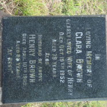 BROWN Henry -1969 &amp; Clara -1952