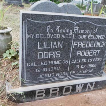 BROWN Frederick Robert -2002 &amp; Lilian Doris -1990