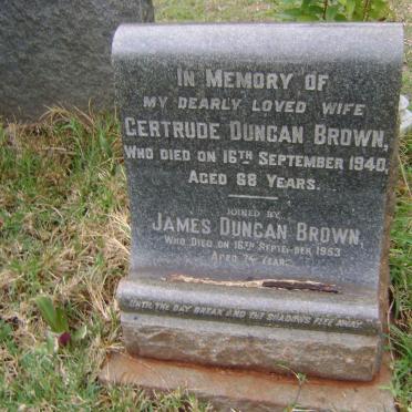 BROWN James, DUNCAN -1953 &amp; Gertrude -1940