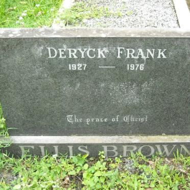 BROWN Deryck Frank, Ellis 1927-1976