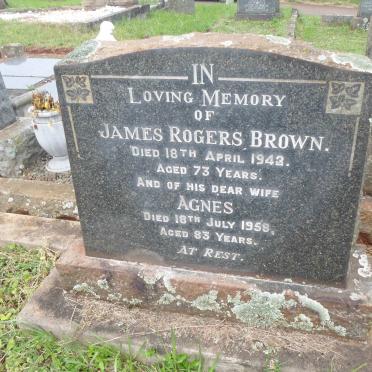 BROWN James Rogers -194? &amp; Agnes -1958