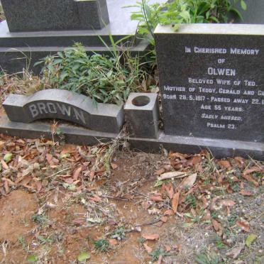 BROWN Olwen 1917-1972