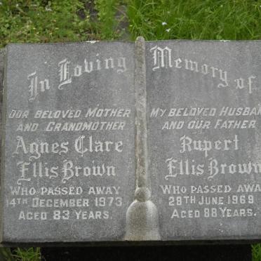 BROWN Rupert, Ellis -1969 &amp; Agnes Clare -1973