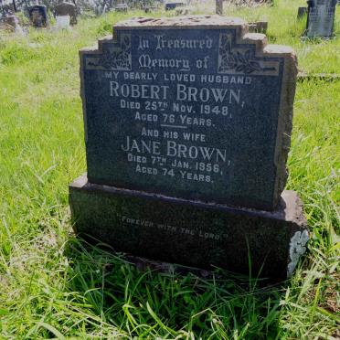 BROWN Robert -1948 &amp; Jane -1956