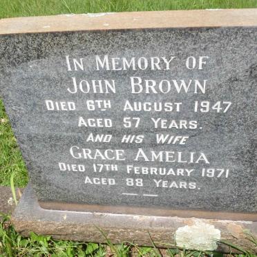 BROWN John -1947 &amp; Grace Amelia -1971