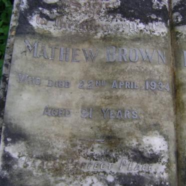 BROWN Mathew -1934 &amp; Harriet -1934