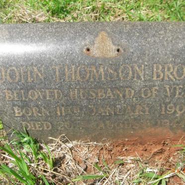 BROWN John -1945 &amp; Susan A. -1924 :: BROWN John Thomson 1907-1944
