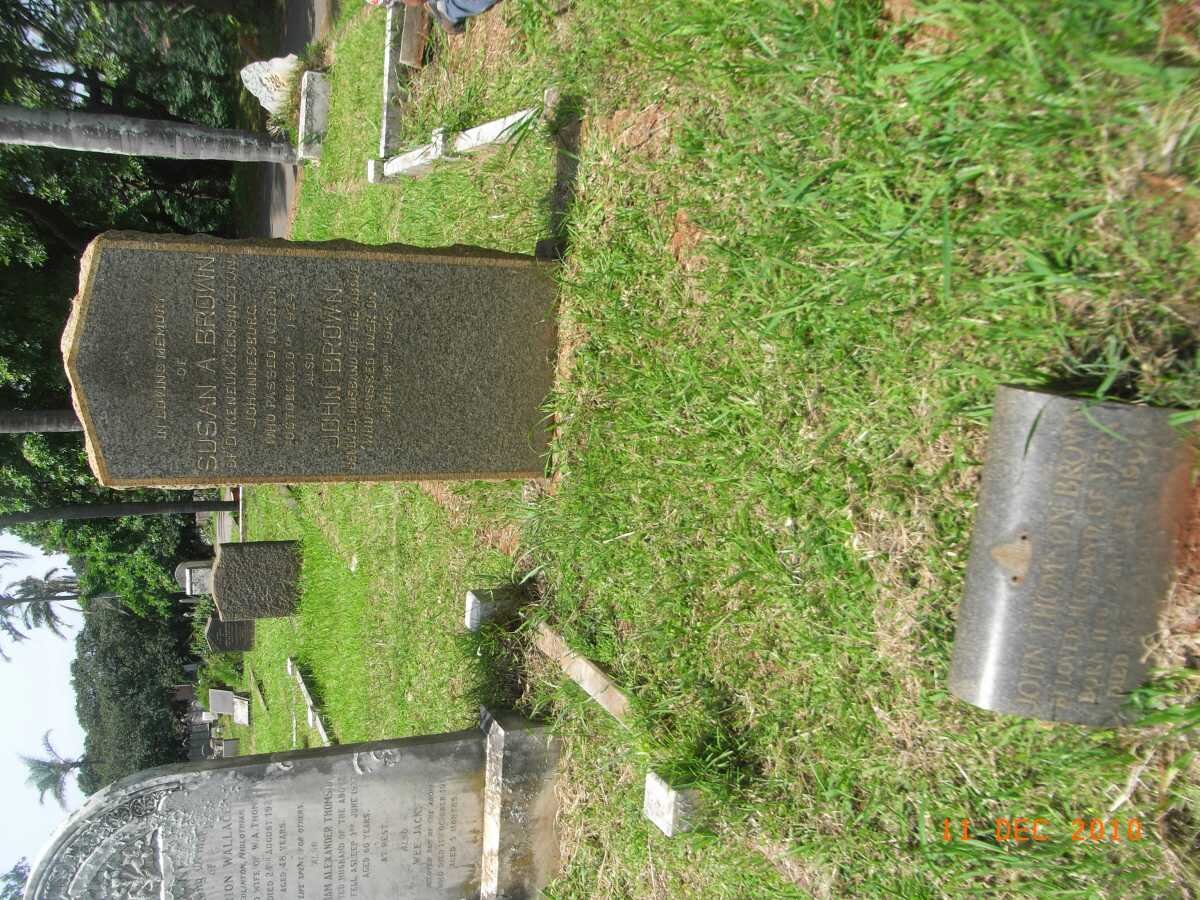 BROWN John -1945 &amp; Susan A. -1924 :: BROWN John Thomson 1907-1944