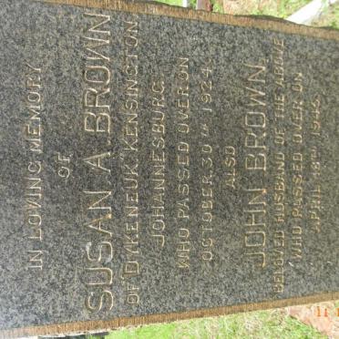 BROWN John -1945 &amp; Susan A. -1924 :: BROWN John Thomson 1907-1944