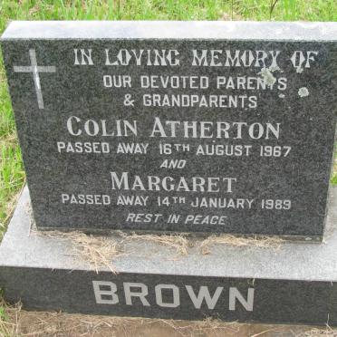 BROWN Colin Atherton -1967 &amp; Margaret -1989