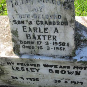 BROWN Lesley Frances Elizabeth 1956-1979 :: BAXTER Earle A. 1958-1961