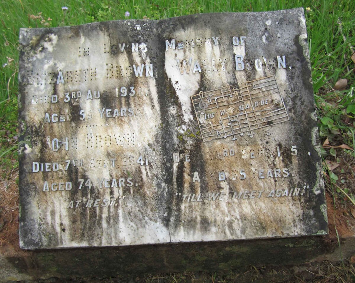 BROWN John -1941 &amp; Elizabeth -1930 :: BROWN Wally 1950