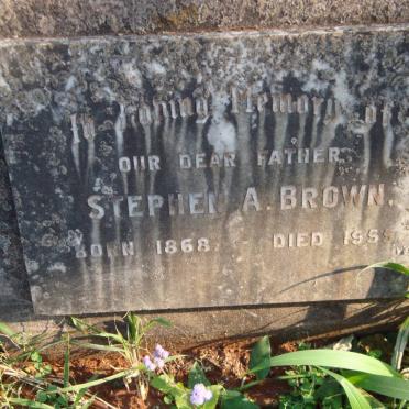 BROWN Stephen A. 1868-1955