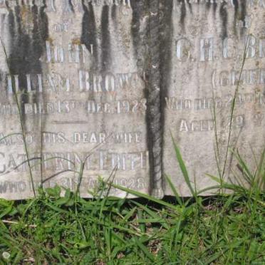 BROWN John William -1923 &amp; Catherine Edith -1928 :: BROWN C.H.G. -1938