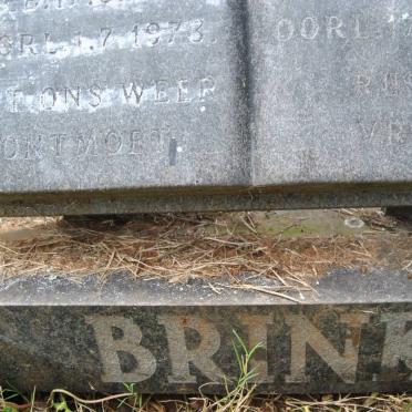 BRINK Alfred John 1915-1974 &amp; Catharina Susanna 1917-1973 