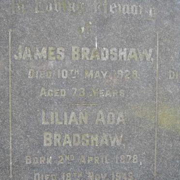 BRADSHAW James -1929 &amp; Lilian Ada 1878-1949