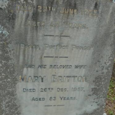 BRITTON Thomas Henry -1925 &amp; Mary -1957