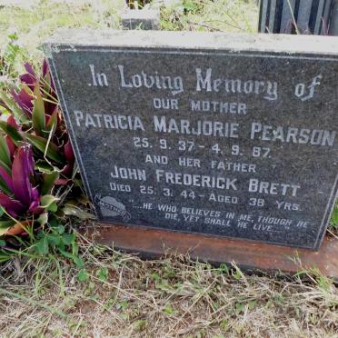 BRETT John Frederick -1944 :: PEARSON Patricia Marjorie 1937-1987