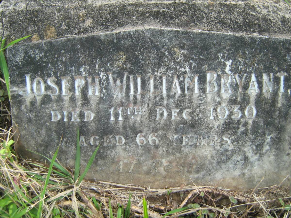 BRYANT Joseph William -1930