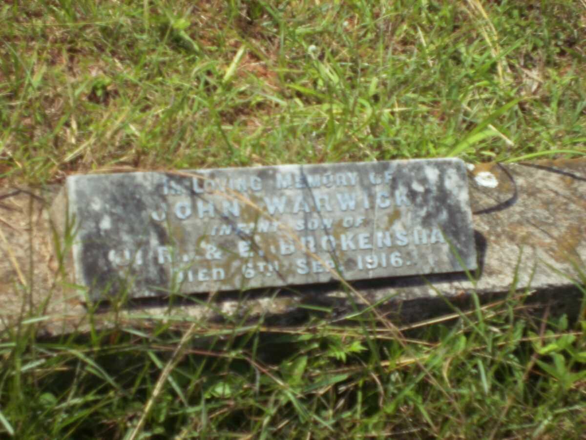 BROKENSHA John Warwick -1916