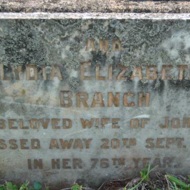 BRANCH Lydia Elizabeth -1969