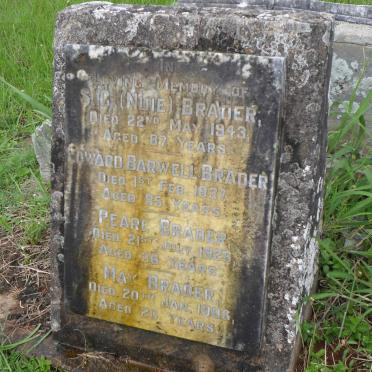 BRADER S.C. -1943 :: BRADER Edward Barwell -1937 :: BRADER Peare -1926 :: BRADER May -1906