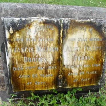 BROOKS Francis William 1957 &amp; Alice Eveline -1964 