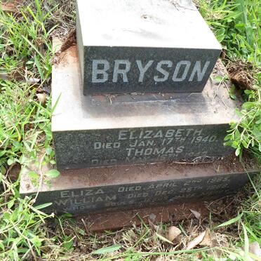 BRYSON Thomas -1942 &amp; Elizabeth -1940 :: BRYSON William -1968 &amp; Eliza -1965
