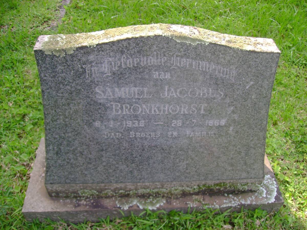 BRONKHORST Samuel Jacobus 1936-1966