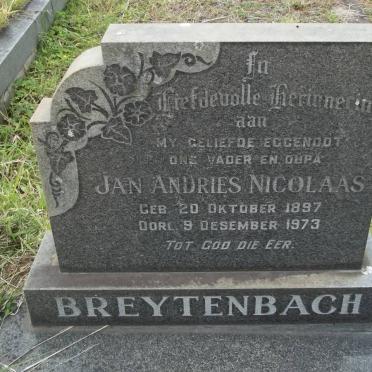 BREYTENBACH Jan Andries Nicolaas 1897-1973