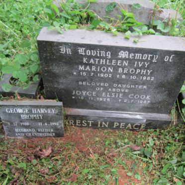 BROPHY George Harvey 1900-1994 &amp; Kathleen Ivy Marion 1902-1982 :: COOK Joyce Elsie 1926-1987