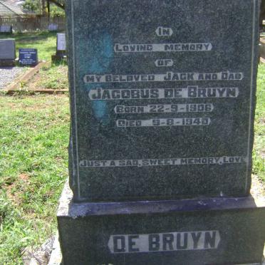 BRUYN Jacobus, de 1906-1940