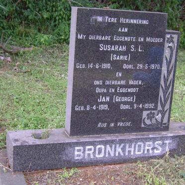 BRONKHORST Jan 1919-1992 &amp; Susarah S.L. 1910-1970 :: BRONKHORST Rita E.-1946