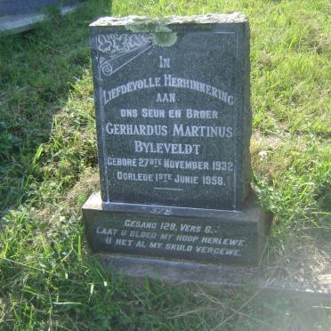 BYLEVELDT Gerhardus Martinus 1932-1958
