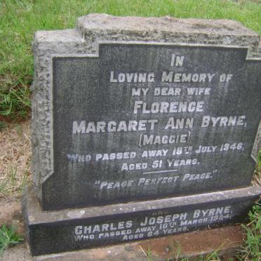 BYRNE Charles Joseph -1954 &amp; Florence Margaret Ann -1946