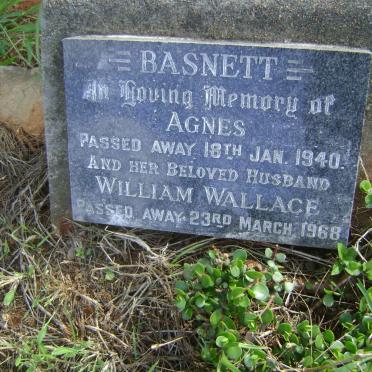 BASNETT William Wallace -1968 &amp; Agnes -1940
