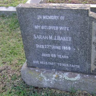 BAKER Sarah M. J. -1959