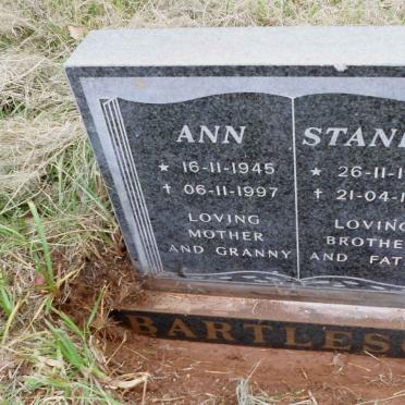 BARTLESON Stanley 1968-1991 &amp; Ann 1945-1997
