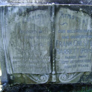 BARRETT Frank Chester -1966 &amp; Mary Grace -1949