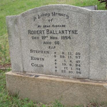 BALLANTYNE Robert -1954 :: BALLANTYNE Stephen 1939-1987 :: BALLANTYNE Edwin 1947-1994