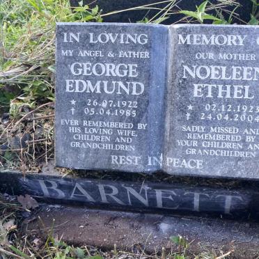 BARNETT George Edmund 1922-1985 &amp; Noeleen Ethal 1923-2004