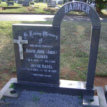 BARKER David John 1923-1981 &amp; Joyce Hazel 1924-1989