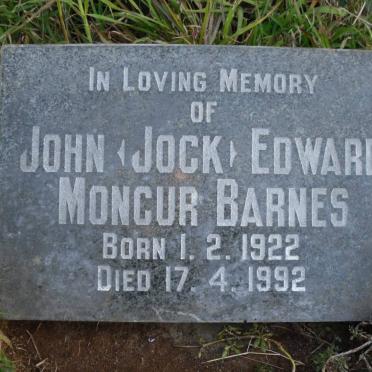 BARNES John Edward Moncur 1922-1992
