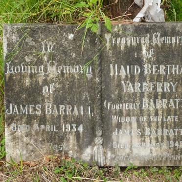BARRATT James -1934 &amp; Maud Bertha YARBERRY formerly BARRATT -1948 